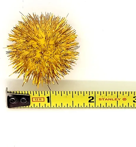 Vista 8 de Tuff Kitty Puff Juguete para gatos con mini bola brillante de 1 pulgada, paquete de 6 unidades, multicolor