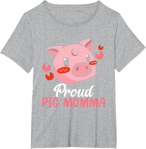 Vista 17 de Mini Pig Momma - Camiseta para mujer con diseño de cerdo en miniatura para mujer, Negro