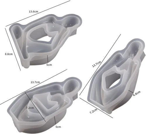 Vista 8 de 3 moldes de silicona para el cuerpo, pensador humano para resina de arcilla Polymore, molde de adorno de figura única para fundición de resina epoxi