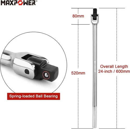 Vista 2 de MAXPOWER Barra de disyuntor de 3/4 de alta resistencia de 24 pulgadas con mango flexible