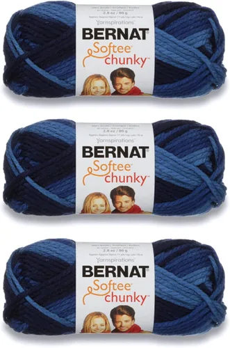 Vista 13 de Ovillo sólido Bernat Softee Chunky, Acrílico, Rojo Berry, Paquete de 1