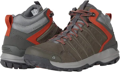 Vista 4 de Oboz Sypes Mid Leather B-Dry - Zapatos de senderismo para hombre, Algas