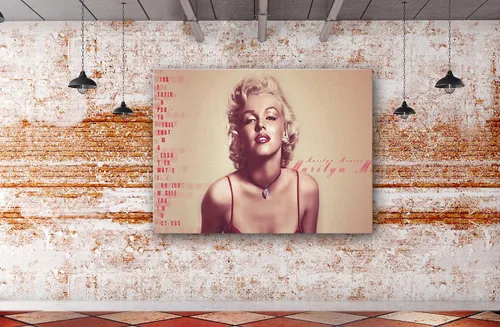 Vista 6 de SpiritualHands Marilyn Monroe - Lienzo decorativo para pared y póster – Decoración femenina moderna de maquillaje femenino, impresión de moda