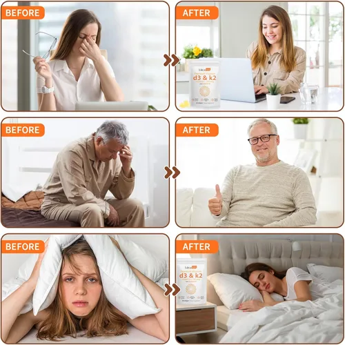 Vista 8 de newseel Cápsulas de vitamina D3 K2, suplemento de vitamina D3 y K2, suplemento de vitamina D3 y K2, suplemento D3, cápsulas blandas de aceite