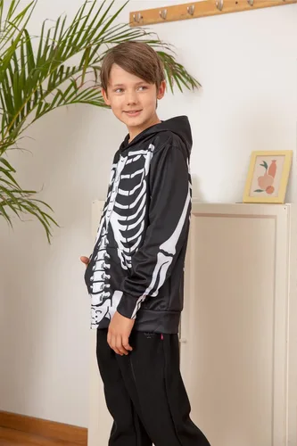 Vista 3 de Uideazone Sudadera con capucha sin botones para niños y niñas con diseño gráfico 3D, con bolsillos de 6 a 16 años