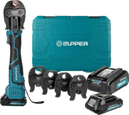 Vista 10 de ZUPPER - Mini herramienta de prensa para manguitos de acero inoxidable de tubo PEX de 1/2", 3/4", 1" 18V Electric Pipe Crimping Tool Suitable for