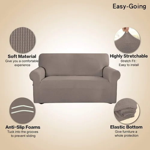 Vista 35 de Easy-Going - Funda elástica sobredimensionada para sofá, 1 pieza, protector muebles, suave, parte inferior elástica, para niños, tela jacquard