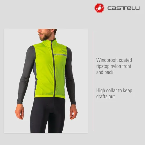 Vista 2 de Castelli Chaleco elástico de ciclismo Squadra para ciclismo de carretera y grava, ciclismo