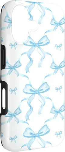 Vista 3 de Cintas y lazos estéticos en acuarela azul claro para iPhone 17
