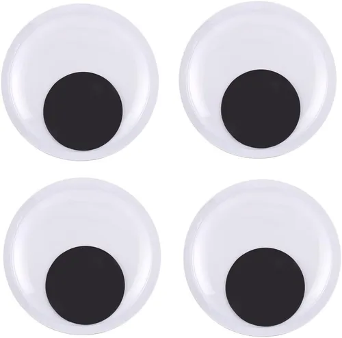 Vista 11 de DECORA Ojos Saltones Móviles de Plástico de Gran Tamaño de 3 Pulgadas con Autoadhesivo para Manualidades, Juego de 4 Cd086s1p1