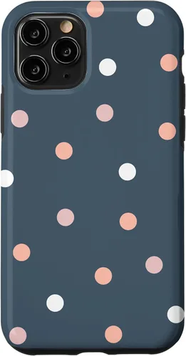 Vista 26 de iPhone 16 Polka Dot Gris Pastel Colorido, Mujeres Y Niñas Funda De Lunares