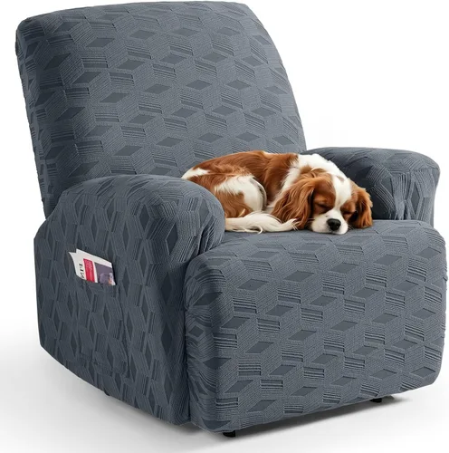 Vista 57 de TAOCOCO Funda para Reclinable de 3 Piezas, Fundas para Silla Reclinable, Funda Elástica de Jacquard para Silla Reclinable, Protector de Muebles