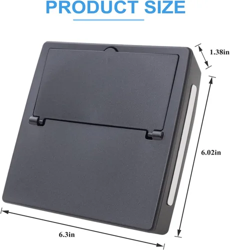 Vista 6 de JKCOVER Organizador de caja oculta para consola central compatible con Toyota Tacoma 2016-2021 2022 2023, accesorios reposabrazos caja