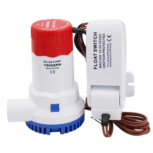 Vista 12 de Bomba de agua automática de 1100 GPH, bomba de sentina de 12 V, equipada con interruptor flotante interno, adecuada para submarinos, charcos