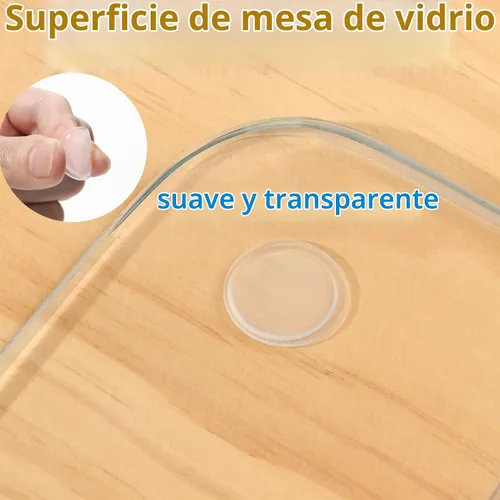 Vista 3 de Furnigear - Almohadillas antideslizantes para mesa de cristal, 3/4 pulgadas, almohadillas de goma autoadhesivas para tabla de cortar, muebles