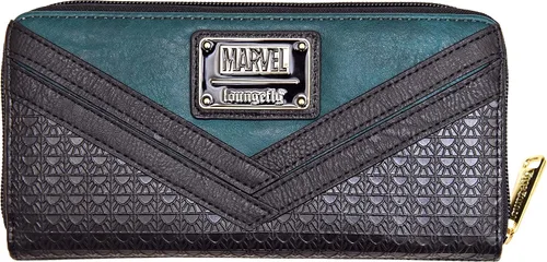 Vista 2 de Loungefly Marvel Loki - Cartera de piel sintética con cremallera