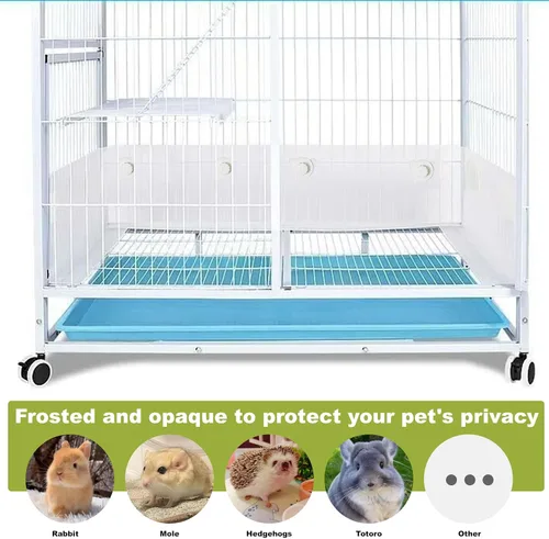 Vista 7 de 4 unidades de caja de arena de conejo, protector transparente de orina fácil de limpiar, forro lateral protector de orina, protección contra