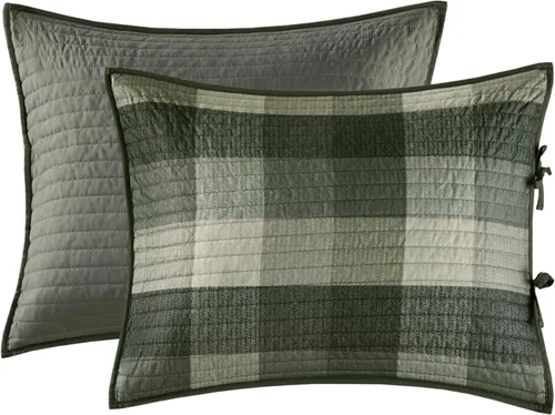 Vista 9 de Madison Park Ridge - Juego de funda para sofá cama, diseño reversible con estampado de espiga a cuadros estilo cabaña rústica, ropa de cama de lujo
