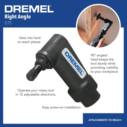 Vista 13 de Herramienta rotativa Dremel Mfg 575 con accesorio para ángulo recto