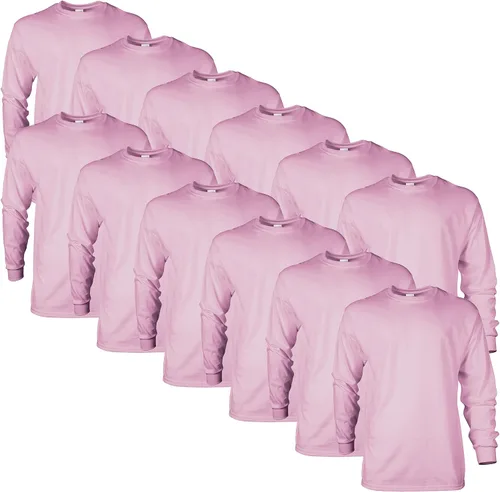 Vista 114 de Gildan - Camiseta de manga larga de algodón ultra estilo G2400 para adultos, paquete múltiple
