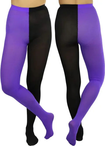 Vista 3 de ToBeInStyle Medias de bufón de dos tonos para mujer con puntera reforzada