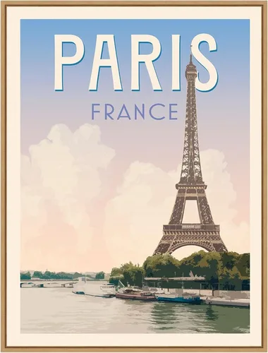 Vista 20 de Amanti Art Framed Canvas Wall Art 24x18 Retro Style Travel Poster III by Victoria Barnes, Framed Wall Art Canvas, Cityscapes Artwork, Traditional