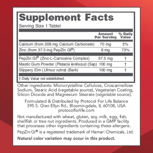 Vista 2 de Protocol for Life Balance GI Guard - para la salud gástrica y la comodidad - con PepZin GI - Soporte intestinal digestivo - Sin OMG y vegano - 60