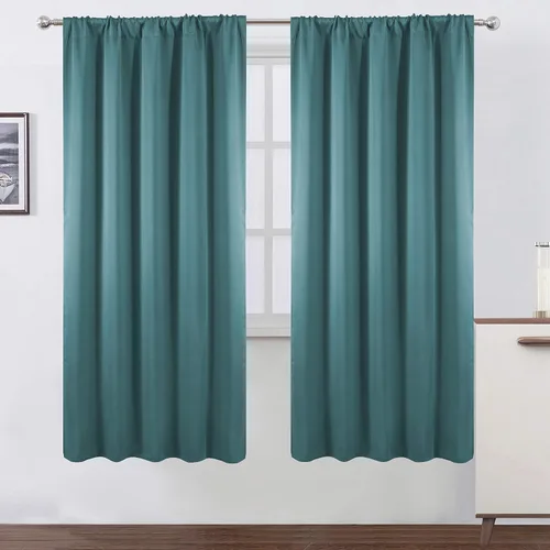 Vista 135 de LEMOMO Cortinas opacas de 42 x 54 pulgadas, juego de 2 paneles de cortinas con aislamiento térmico para oscurecer la habitación