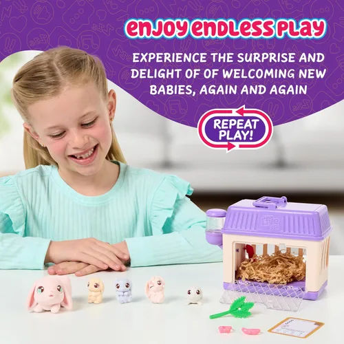 Vista 6 de Little Live Pets Mama Surprise Minis Bunny revela 2-4 bebés
