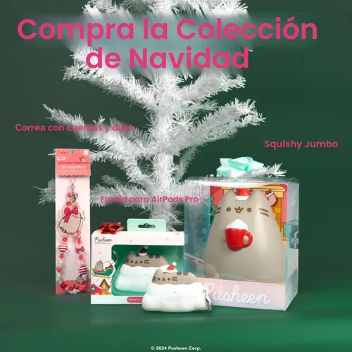 Vista 3 de Hamee Pusheen - Juguete de Navidad Jumbo Squishy coleccionable de SquiSHU