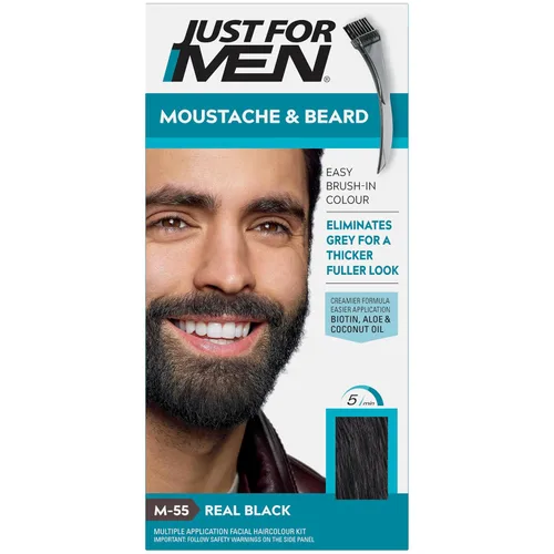 Vista 13 de Just For Men - Tinte para bigote y barba, tinte para barba para hombres con cepillo, incluye queratina, biotina, aloe vera y aceite de coco