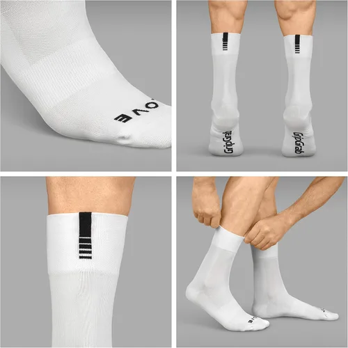 Vista 3 de GripGrab Calcetines de ciclismo de verano ligeros SL Performance Llamativos 2 Longitudes Road Mountain Gravel Bike Indoor Ciclismo Calcetines