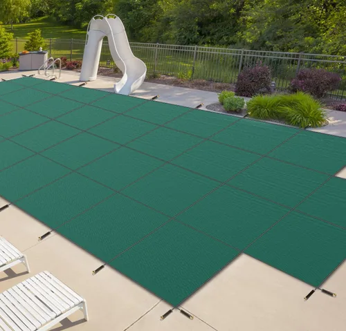 Vista 14 de iCOVER - Cubierta de seguridad para piscina interior, 16 x 32 pies, cubierta de seguridad rectangular para piscinas interiores, cubierta de piscina