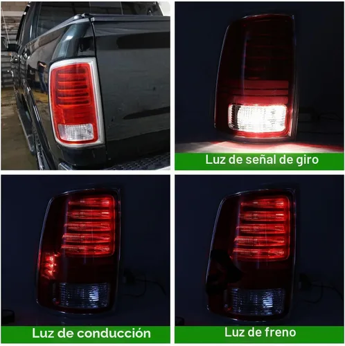 Vista 4 de Lochnchn Conjunto de Luz Trasera LED Compatible con Dodge Ram 1500 2013-2018, Ram 2500 3500 2014-2018 Lado Izquierdo del Conductor Luces Traseras