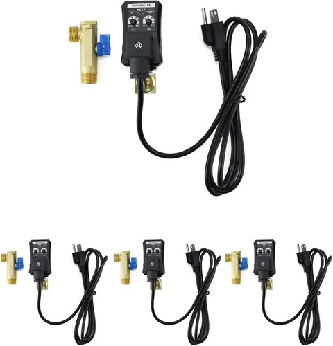 Vista 8 de QWORK Válvula de drenaje electrónica, 2 paquetes de CA 110V 1/2 "drenaje automático automático del tanque para el aire comprimido