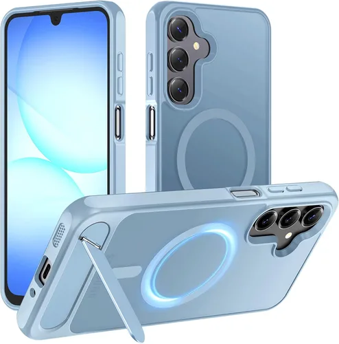 Vista 60 de Hualele - Funda magnética para Samsung Galaxy S24 Plus/S25 Plus con soporte de metal, [compatible con MagSafe]
