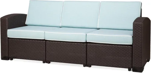 Vista 9 de Lagoon Magnolia Brown_Rattan Sofá W/Cojín Beige