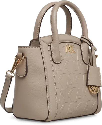 Vista 4 de Anne Klein Mini bolso con mango superior en relieve, piedra, Piedra