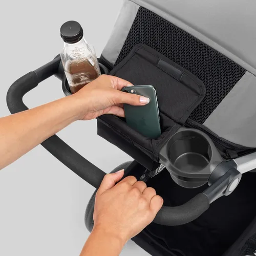 Vista 7 de Chicco Bravo - Sistema de viaje 3 en 1, cochecito plegable rápido con asiento de coche Brooklyn/Navy, baby stroller, KeyFit 30 car seat, newborn