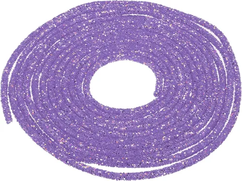 Vista 21 de MECCANIXITY Cuerda de lentejuelas con purpurina de 2.5 yardas, 6mm, 0.24 pulgadas, cuerda de tubo de lentejuelas con diamantes de imitación