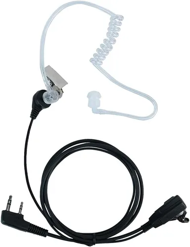 Vista 2 de Caroo Walkie Talkies - Auricular de radio para Kenwood de 2 pines para Baofeng UV-5R BF-888S BF-F8HP BF-F9 UV-82 UV-82HP Auricular para Kenwood