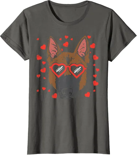 Vista 62 de Camiseta de regalo para perro con cara de pastor alemán, Negro, S