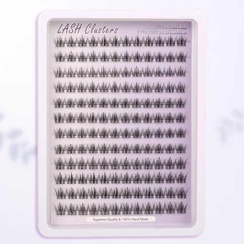 Vista 2 de Natural Lash Clusters Kit Wispy Lash Invisible Clear Band Cluster Eyelash Extensions Kit 8-16mm Individual Lashes Extension D Curl Eyelash Clusters