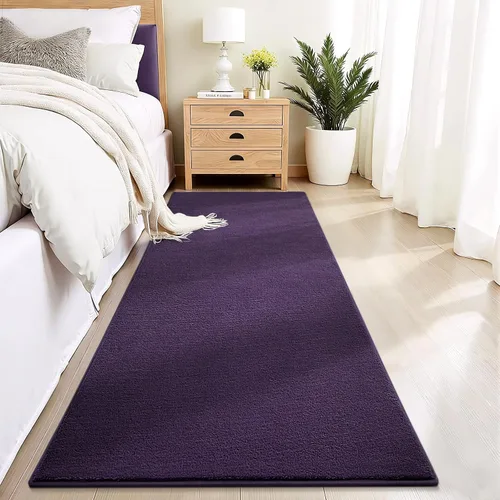 Vista 9 de Vasofe Alfombra de pasillo negra de 2 x 4 pulgadas, alfombra antideslizante de espuma viscoelástica gruesa para interiores, para guardería Negro