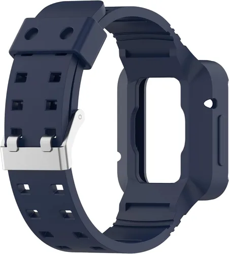 Vista 4 de Correa de repuesto para Redmi Watch 2 Lite con funda protectora, correa resistente para Xiaomi MI Watch Lite/MI Watch Lite2, funda parachoques