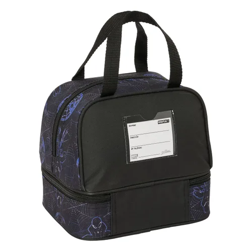 Vista 4 de Portameriendas Spider-Man Attack Negro 20 x 20 x 15 cm