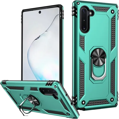 Vista 16 de LUMARKE Funda protectora para Galaxy Note 10, pasa 16 pies, prueba de caídas de grado militar, resistente con soporte de anillo magnético, Negro