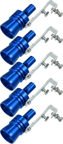 Vista 12 de X AUTOHAUX Silenciador de escape de sonido turbo universal de aleación de aluminio tamaño S, silbato para coche, tono dorado, 5 uds