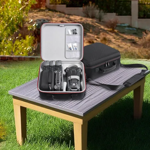 Vista 7 de RLSOCO Estuche de transporte para DJI Mavic 4 Pro Drone Fly More Combo - Se adapta al conjunto completo de accesorios: cuerpo de dron, controlador