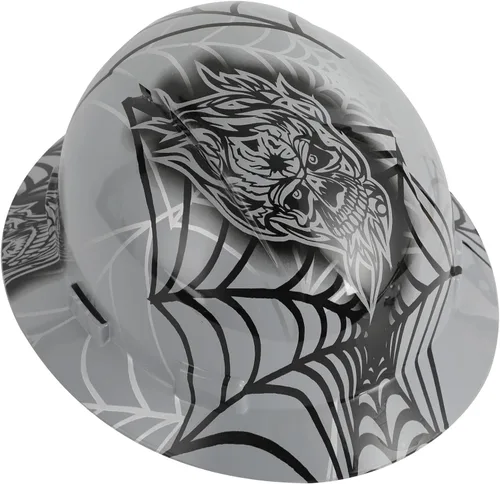 Vista 11 de Zeluga Casco duro de ala completa HDPE, casco de seguridad de construcción con orificios ventilados, suspensión de trinquete ajustable de 6 puntos